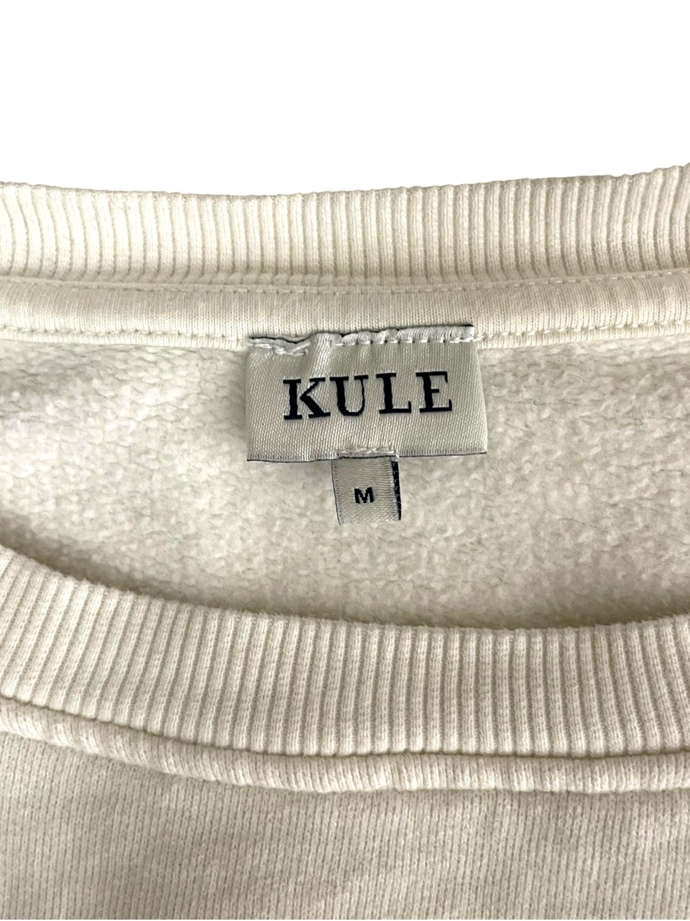 KULE The Oversized Apres Tennis Sweatshirt Cream Medium - Picture 7 of 10